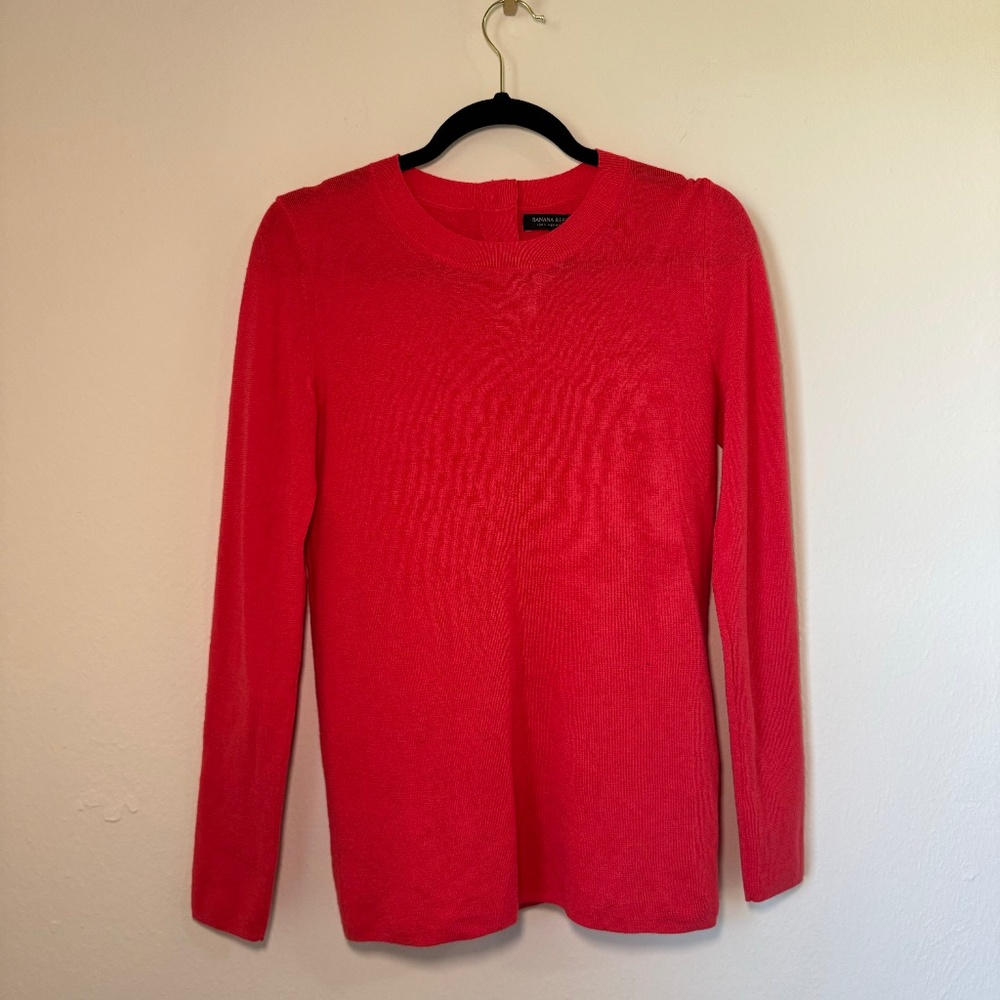 Banana Republic Red Crew Neck Sweater